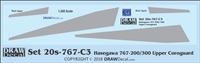 1:200 Boeing 767-200 / -300 Corogard (Top surfaces only, without wing escape markings)