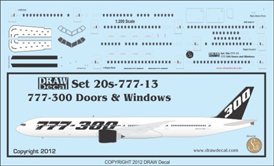 1:200 Boeing 777-300 Doors and Windows
