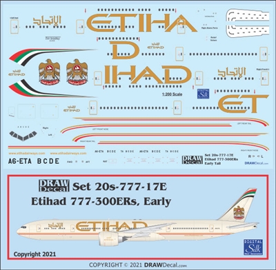 1:200 Etihad (early tail) Boeing 777-300