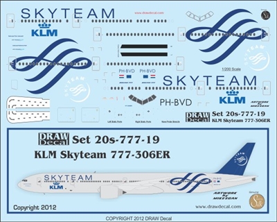 1:200 KLM 'Skyteam' Boeing 777-300ER