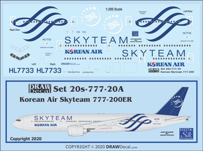 1:200 Korean Air 'Skyteam' Boeing 777-200ER