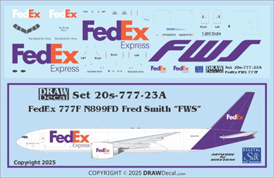 1:200 FedEx 'Fred W Smith' Boeing 777-2F