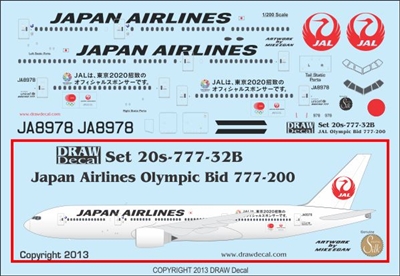1:200 Japan Air Lines 'Olympic Bid' Boeing 777-200