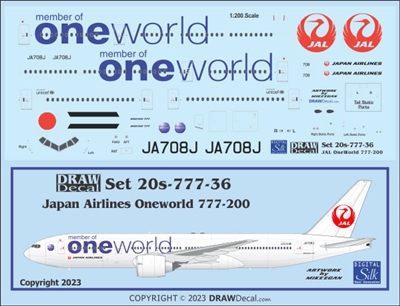 1:200 Japan Airlines 'OneWorld' Boeing 777-200