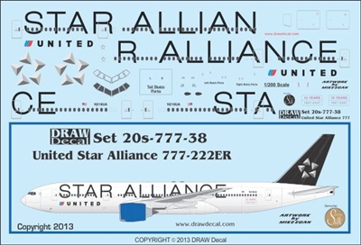 1:200 United 'Star Alliance' Boeing 777-200