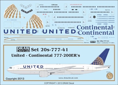 1:200 United / Continental Boeing 777-200ER