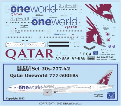 1:200 Qatar Airways 'One World'  Boeing 777-300ER