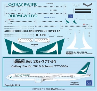 1:200 Cathay Pacific (2015 cs) Boeing 777-300ER