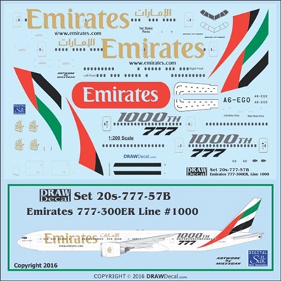 1:200 Emirates '1000th 777' Boeing 777-300ER