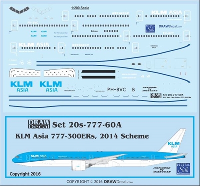 1:200 KLM Asia (2014 cs) Boeing 777-300ER