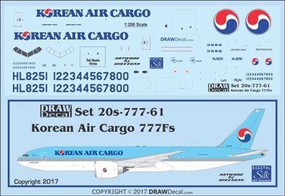 1:200 Korean Air Cargo Boeing 777-200F