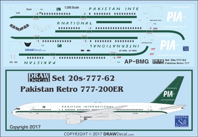 1:200 Pakistan International 'retro' Boeing 777-200ER