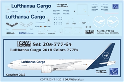 1:200 Lufthansa Cargo (2019 cs) Boeing 777-200F