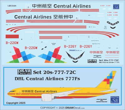1:200 DHL Central Airlines Boeing 777-2F