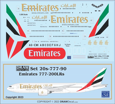 1:200 Emirates Boeing 777-200LR