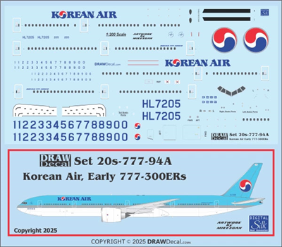 1:200 Korean Air (early scheme) Boeing 777-300ER