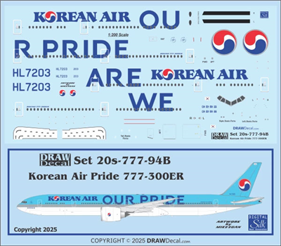 1:200 Korean Air 'We Are Our Pride' Boeing 777-300ER