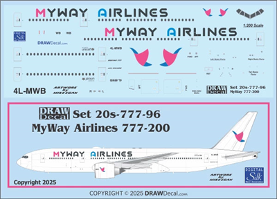 1:200 MyWay Airlines Boeing 777-200