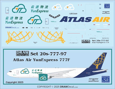 1:200 Atlas Air / Yun Express Boeing 777-2F