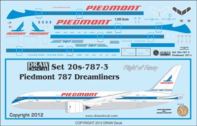 1:200 Piedmont Boeing 787-800