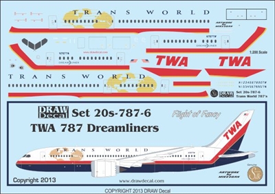1:200 TWA Boeing 787-800