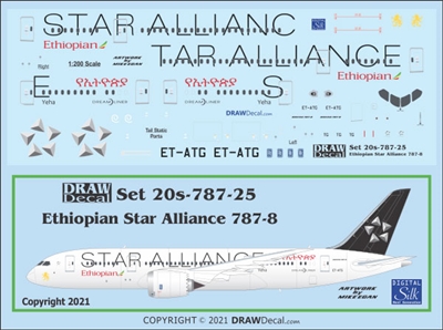 1:200 Ethiopian Airlines 'Star Alliance' Boeing 787-8