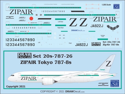 1:200 ZIPAIR Tokyo Boeing 787-8