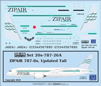 1:200 ZIPAIR Tokyo Boeing 787-8 (revised tail)