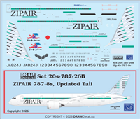 1:200 ZIPAIR Tokyo (2022 Second Revised Tail Logo) Boeing 787-8