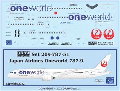 1:200 Japan Airlines 'OneWorld' Boeing 787-9