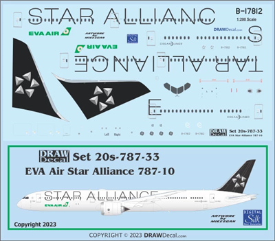 1:200 Eva Air 'Star Alliance' Boeing 787-10