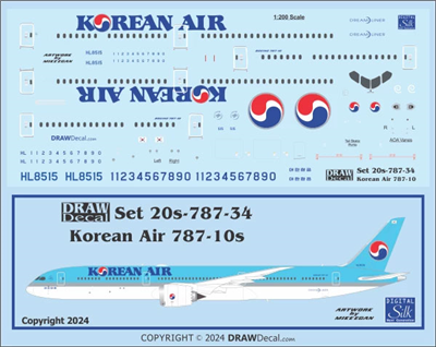 1:200 Korean Air Boeing 787-10