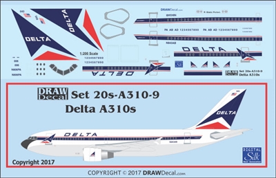 1:200 Delta Airlines Airbus A.310-300
