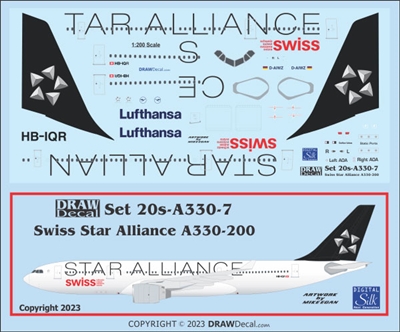 1:200 Swiss & Lufthansa 'Star Alliance' Airbus A.330