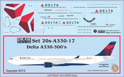 1:200 Delta Airlines (2007 cs) Airbus A.330-300
