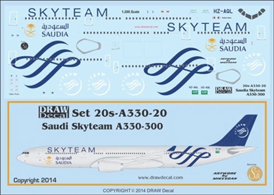 1:200 Saudia 'Skyteam' Airbus A.330-300