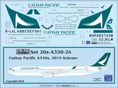 1:200 Cathay Pacific (2015 cs) Airbus A.330-300