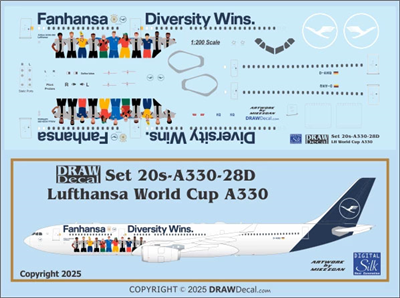 1:200 Lufthansa (2018 cs) 'Diversity Wins' Airbus A.330-300