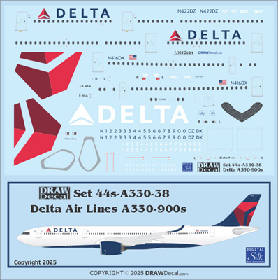 1:200 Delta Airlines (2007 cs) Airbus A.330-900NEO