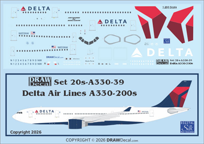 1:200 Delta Airlines (2007 cs) Airbus A.330-200