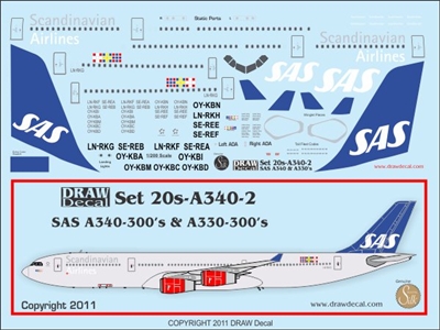 1:200 SAS Airbus A.340-300