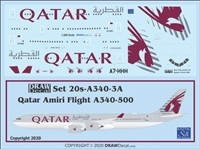 1:200 Qatar Amiri Royal Flight (Large Logos) Airbus A340-500