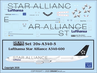 1:200 Luthansa 'Star Alliance' Airbus A.340-600