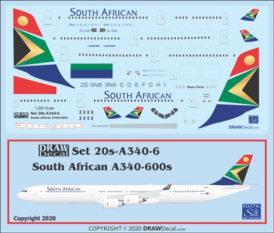 1:200 South African Airbus A.340-600