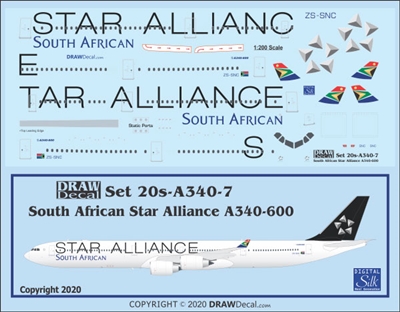 1:200 South African 'Star Alliance' Airbus A.340-600