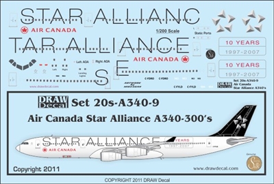 1:200 Air Canada 'Star Alliance' Airbus A.340-300