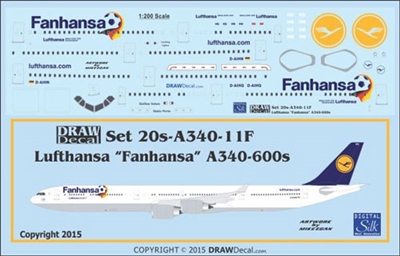 1:200 Lufthansa 'Fanhansa' Airbus A.340-600