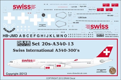 1:200 Swiss International Airbus A.340-300
