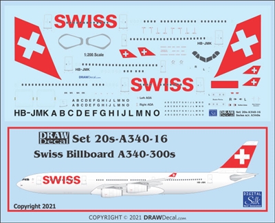 1:200 Swiss International Airbus A.340-300