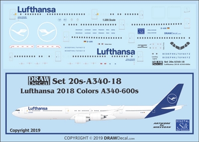 1:200 Lufthansa (2018 cs) Airbus A.340-600